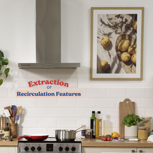 Russell Hobbs RHTCH600B1SS 60cm Chimney Cooker Hood - Stainless Steel - Annotation - Extraction or recirculation