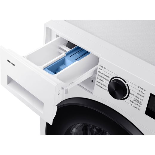 Samsung Series 5 AI Energy ecobubble™ WW80CGC04DAE 8kg WiFi Connected Washing Machine with 1400 rpm - White - detergent tray shot