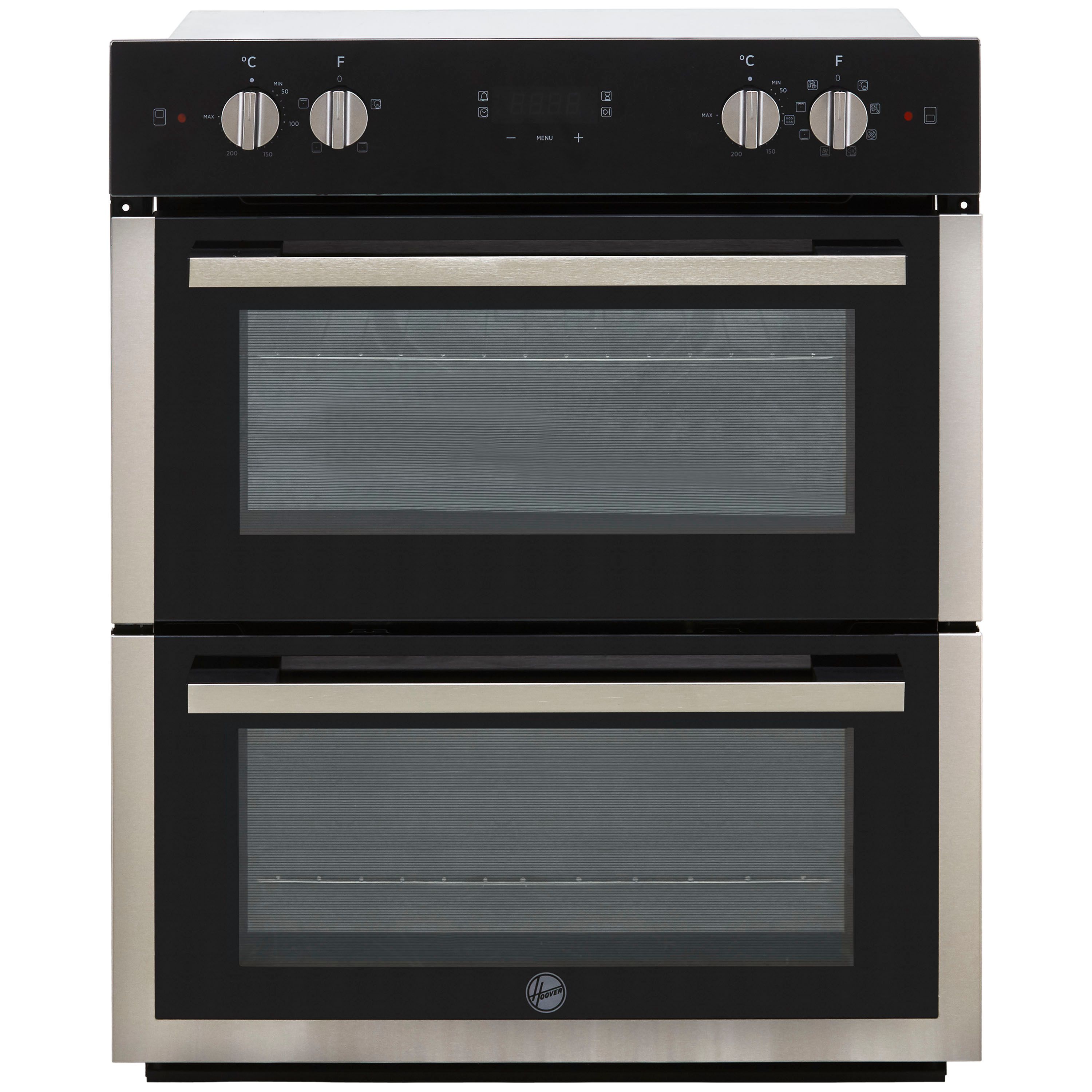 Hoover H-OVEN 300 HO7DC3UB308BI Built Under Electric Double Oven - Black / Stainless Steel - A/A Rated, Black