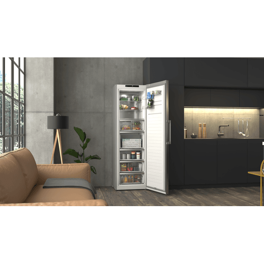 Siemens IQ-300 GS36NVICGG 186cm Upright Freezer - Silver - Fridge in kitchen