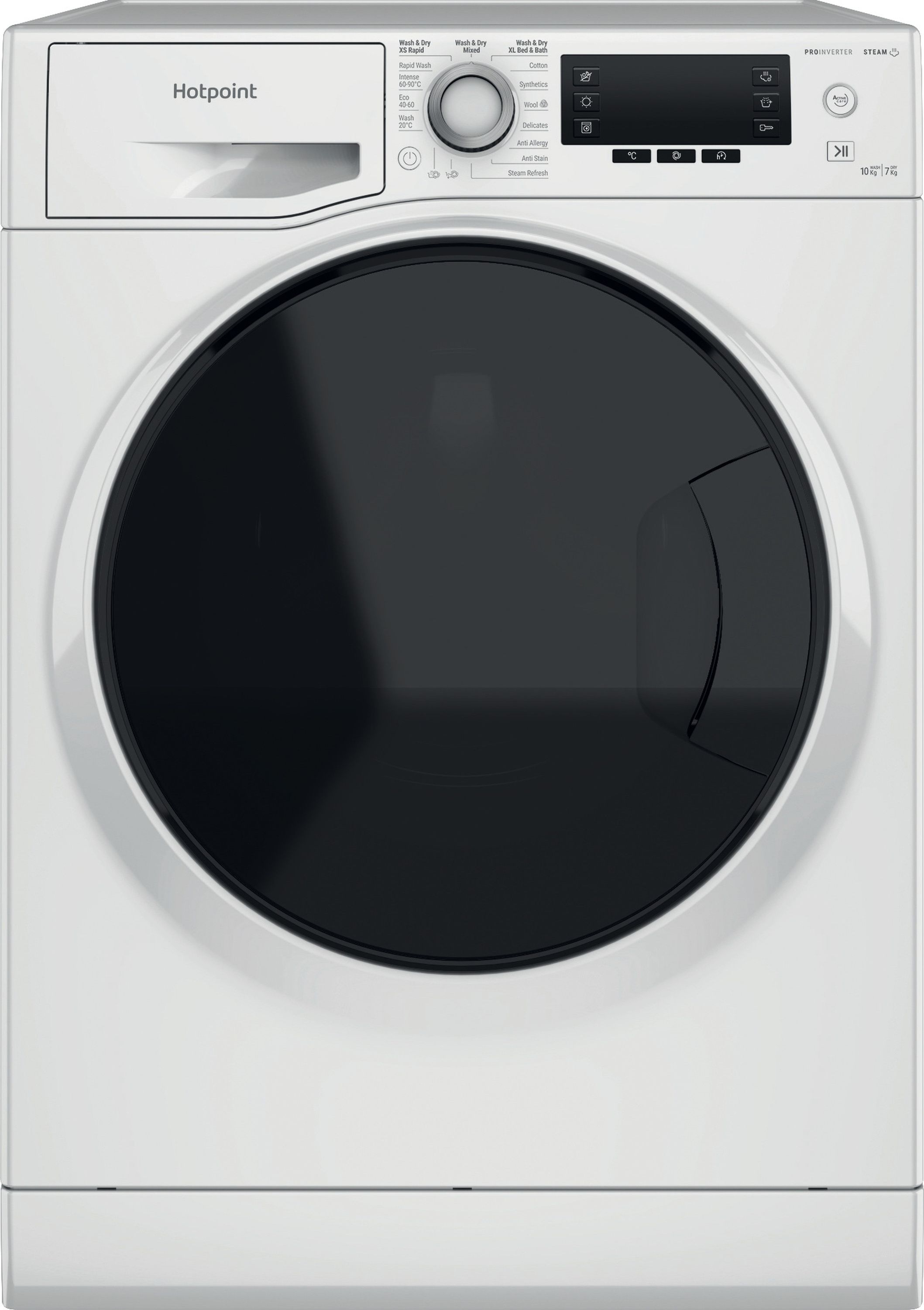 Image of Hotpoint NDD 10748 DA UK 10Kg/7Kg Washer Dryer with 1400 rpm - White - C Rated [Wash&Dry], A Rated [Wash Only], White