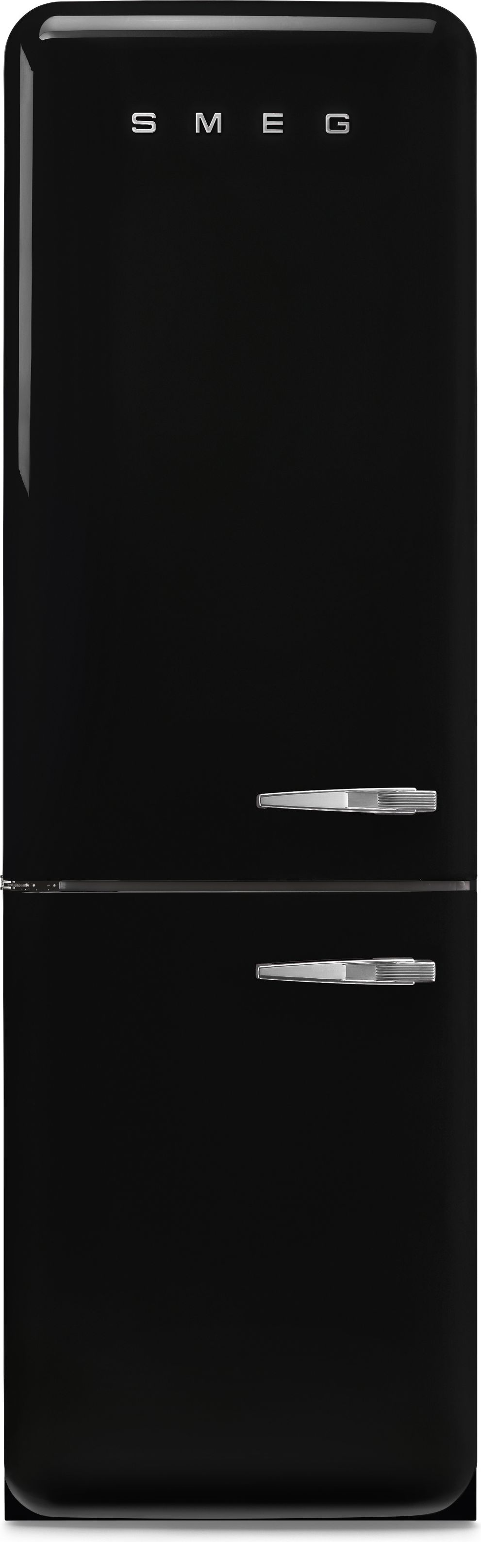 Smeg FAB32LBL6UK Fridge Freezer - Black - 197cm Height, 331L Total Capacity, C Energy Rated