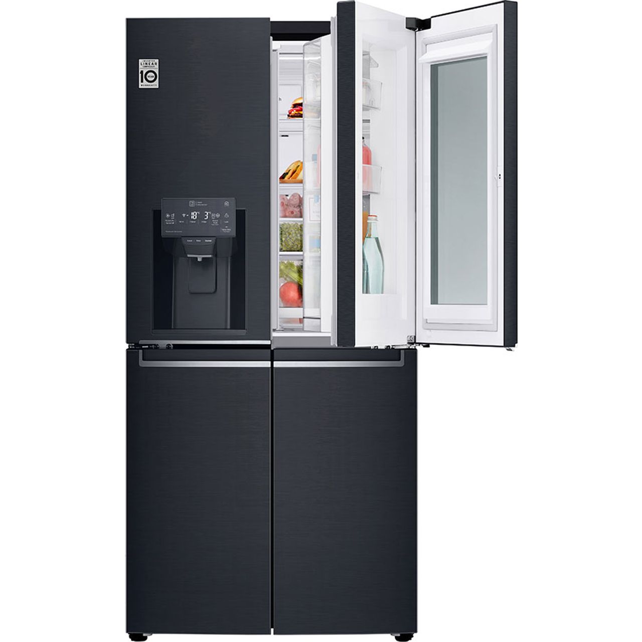 Lg Gmx844mckv Multi Door Mit Wasser Und Eisspender No Frost Multi Airflow System 423 Liter Schwarz