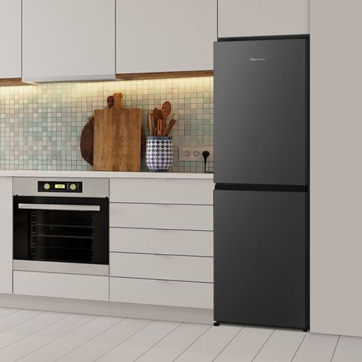 Fridgemaster MC55240EB 174cm Fridge Freezer - Black - Fridge freezer in kitchen