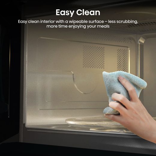 Hisense BIM325G52BGUK 25 Litre 39cm High, Built In Small - Black - Annotation - Easy clean
