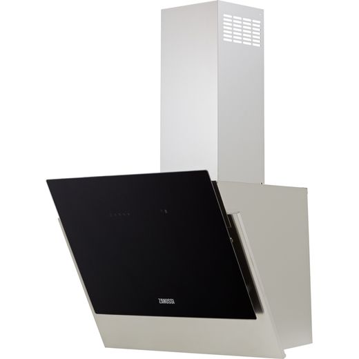 Zanussi ZFV916Y 60 cm Angled Chimney Cooker Hood - Black - C Rated
