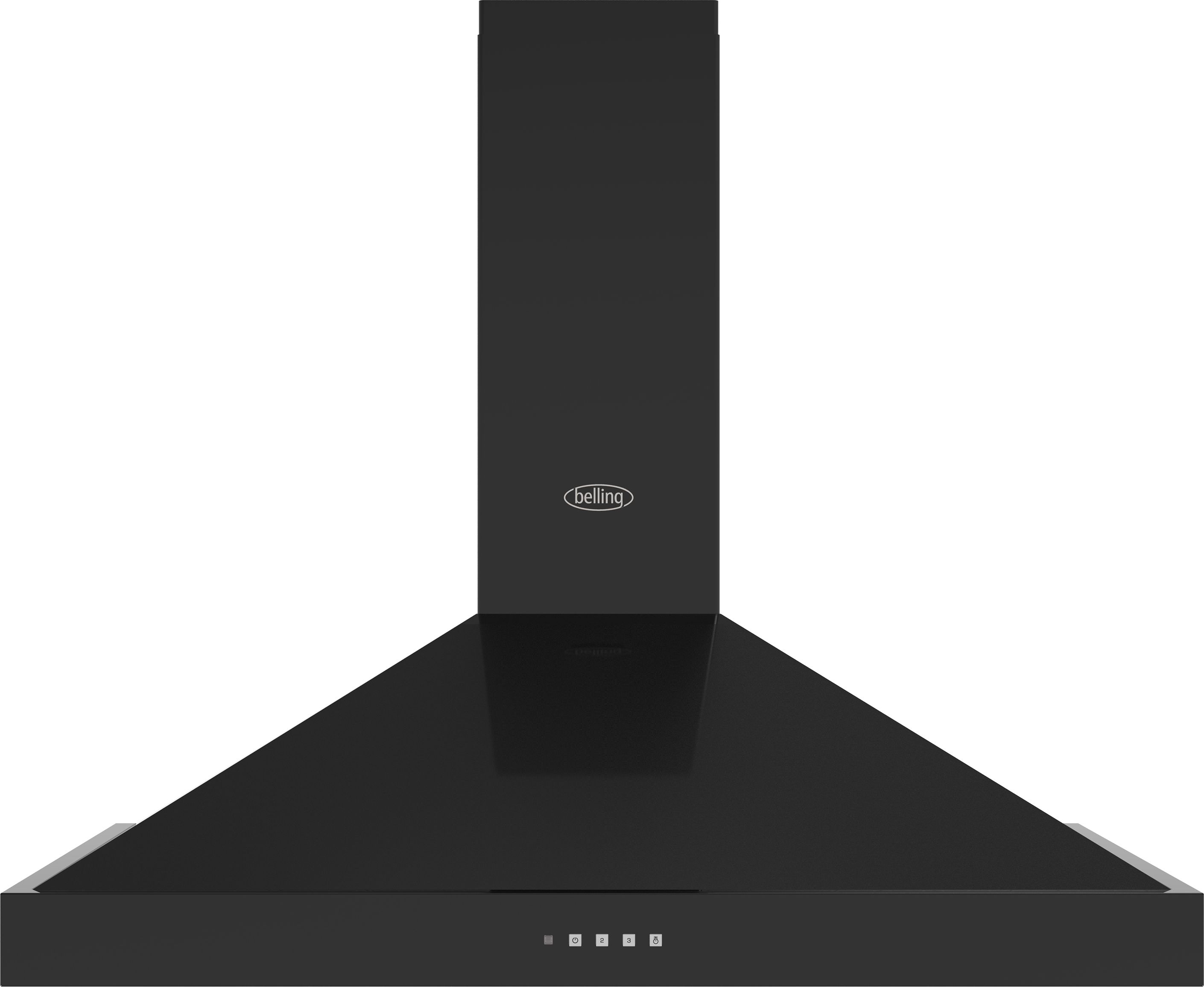 Belling - Chimney Cooker Hood - 90cm - Black - 600 m³/h