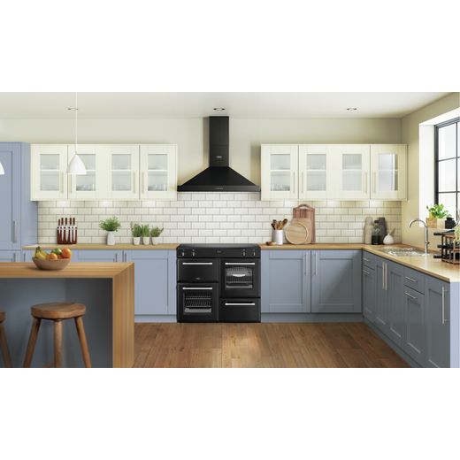 Belling Farmhouse 100Ei 100cm Electric Range Cooker with Induction Hob - Black - Cooker in kitchen shot 