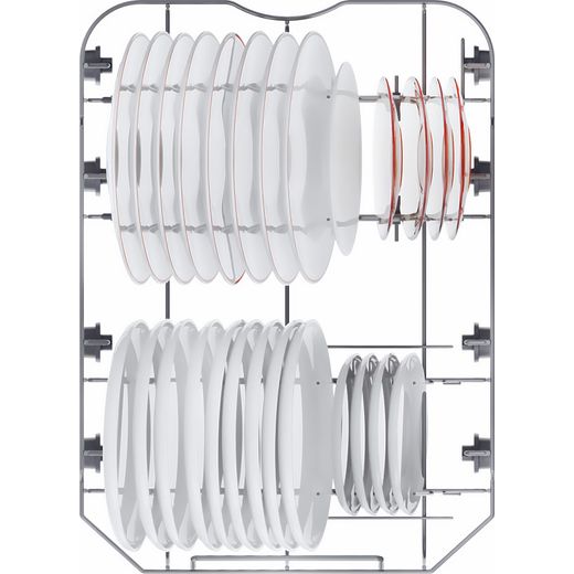 Hoover Integrated Slimline Dishwasher - Silver Control Panel  - Top view basket shot