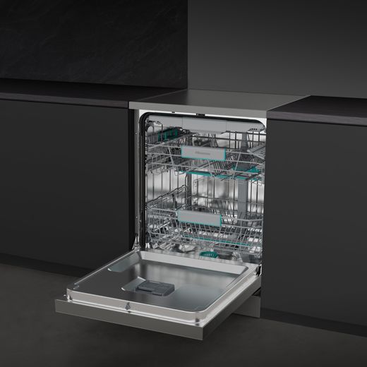 Hisense Standard Dishwasher - Stainless Steel - Dishwasher with door open shot