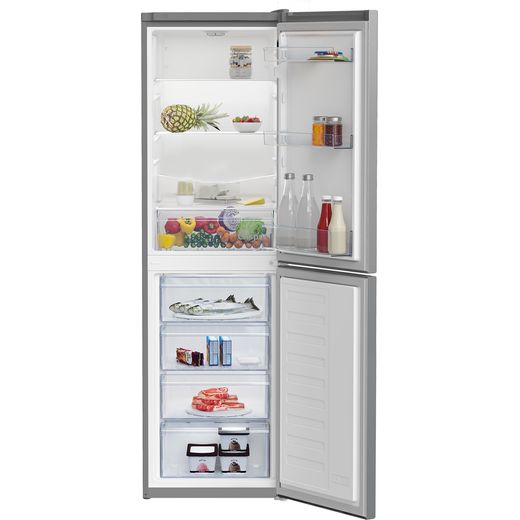 Beko Frost Free Fridge Freezer - Silver - Doors open