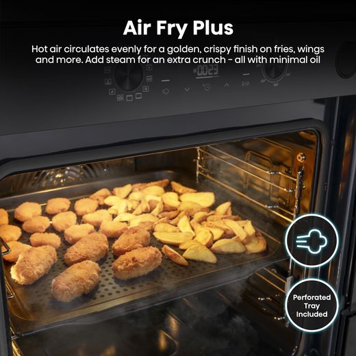Hisense Hi4 BSA66221ADBGUK Built In Electric Single Oven - Black - Annotation - Air Fry Plus