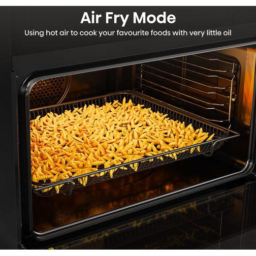Hisense HIPKD4AX60IND Freestanding Electric Double Oven - Black / Stainless Steel - Annotation - Air fry shot 