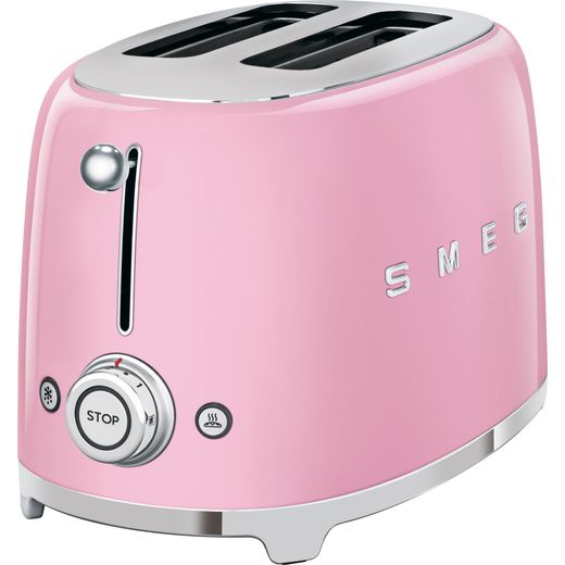 Smeg 50's Retro TSF01PKUK 2 Slice Toaster - Pink