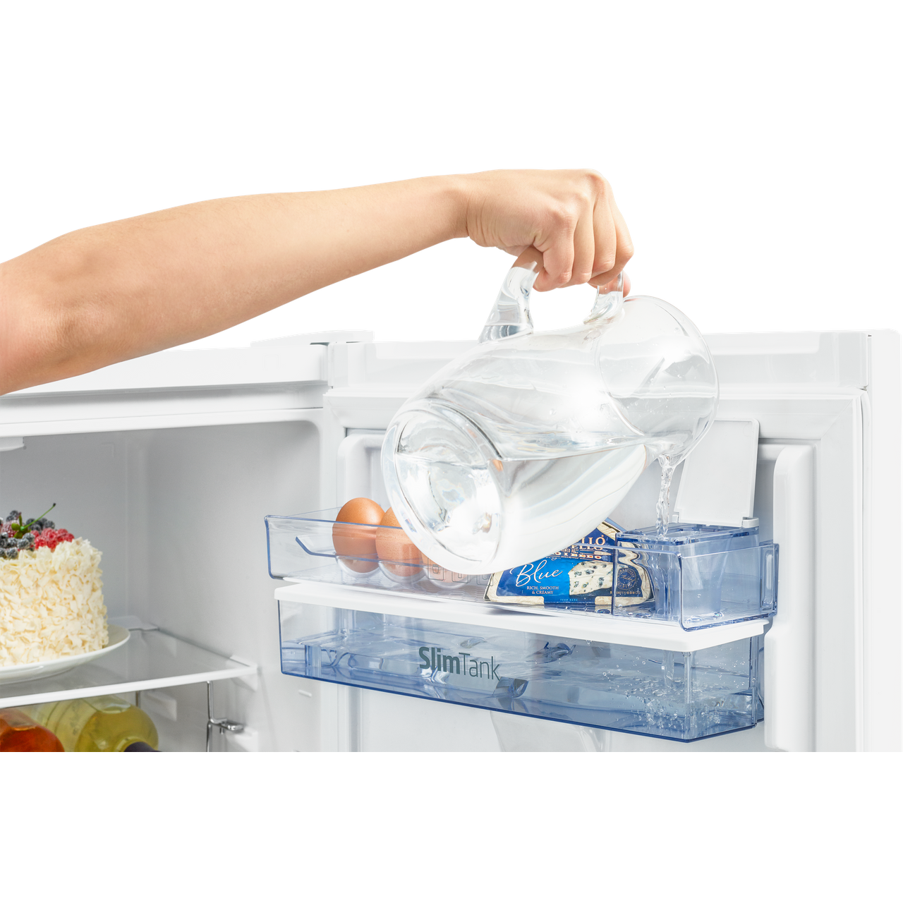 beko lsg3545dw tall larder fridge