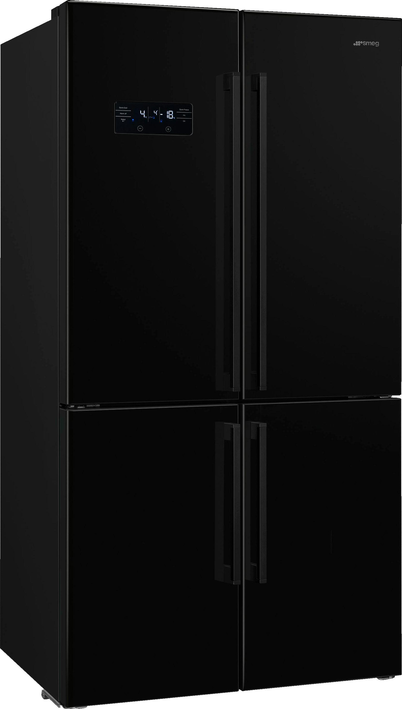 Smeg FQ60NDE French Door Fridge Freezer - Black - 572L Total Net Capacity - No Frost