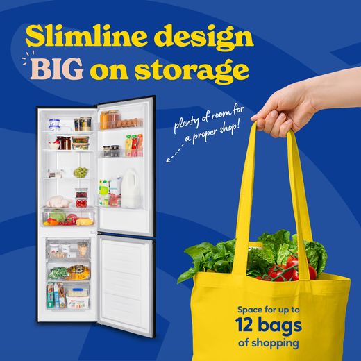 Russell Hobbs RH181TNF552E1B 181cm 60/40 Frost Free Fridge Freezer - Black - Annotation - big storage shot