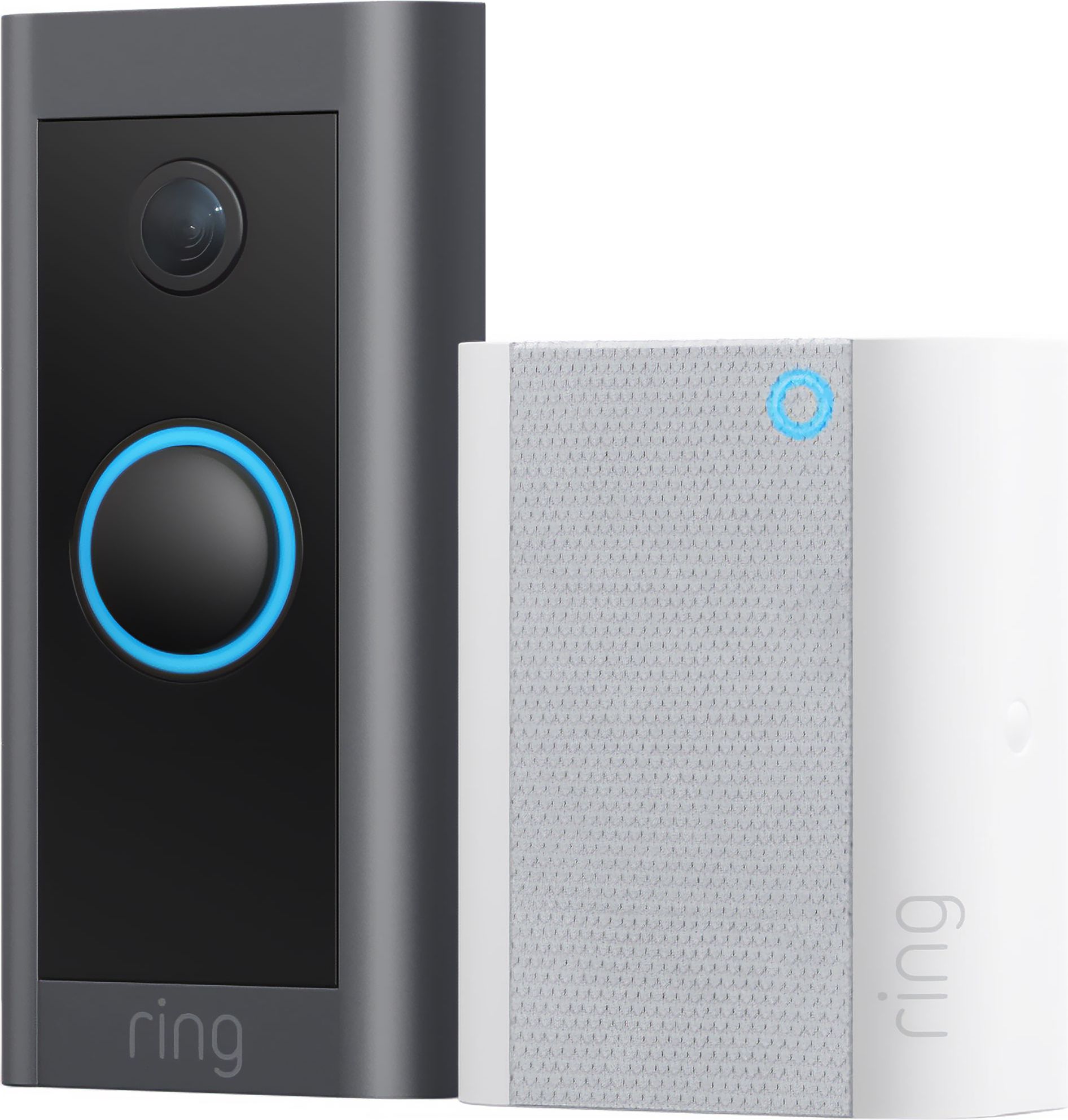 Ring Wired Doorbell Kit Smart Doorbell Full HD 1080p - Black, Black