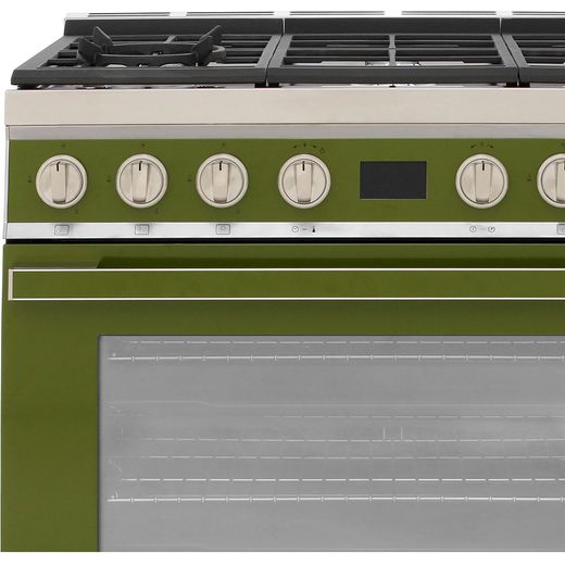 Smeg Portofino CPF9GPOG 90cm Dual Fuel Range Cooker - Olive Green