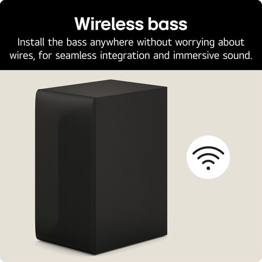 LG US70TR.AGBRLLK Bluetooth 5.1.1 Soundbar - Black - Annotation - Wireless boss shot