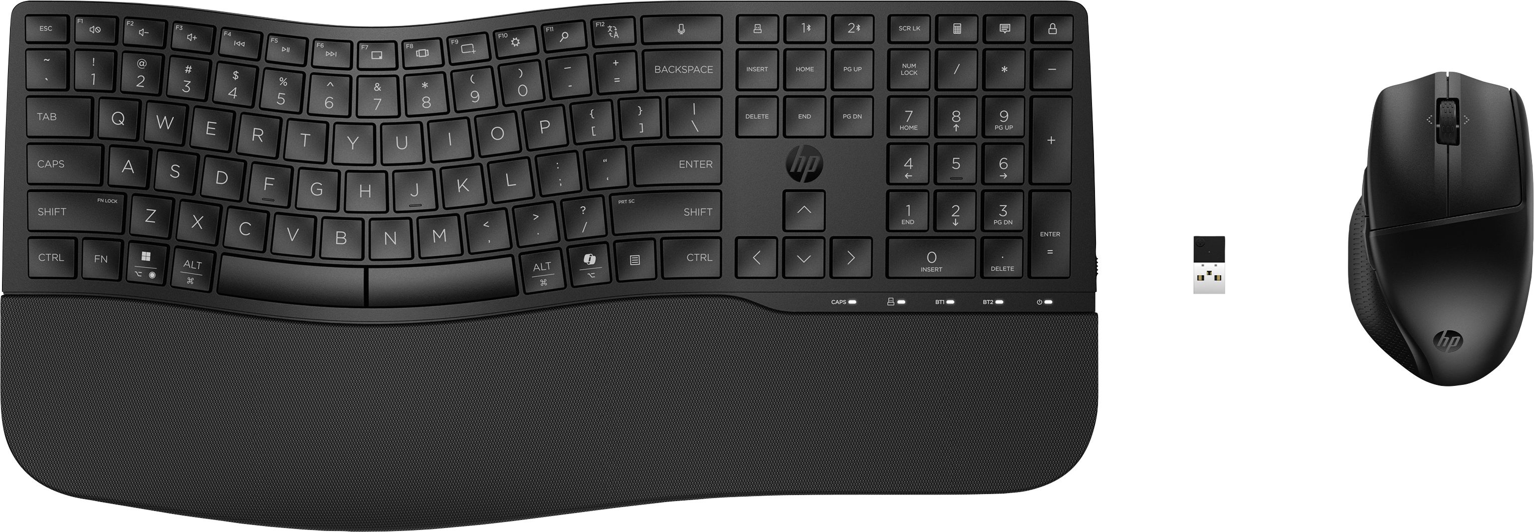 HP 680 Comfort Wireless Keyboard and Mouse - Black, Black