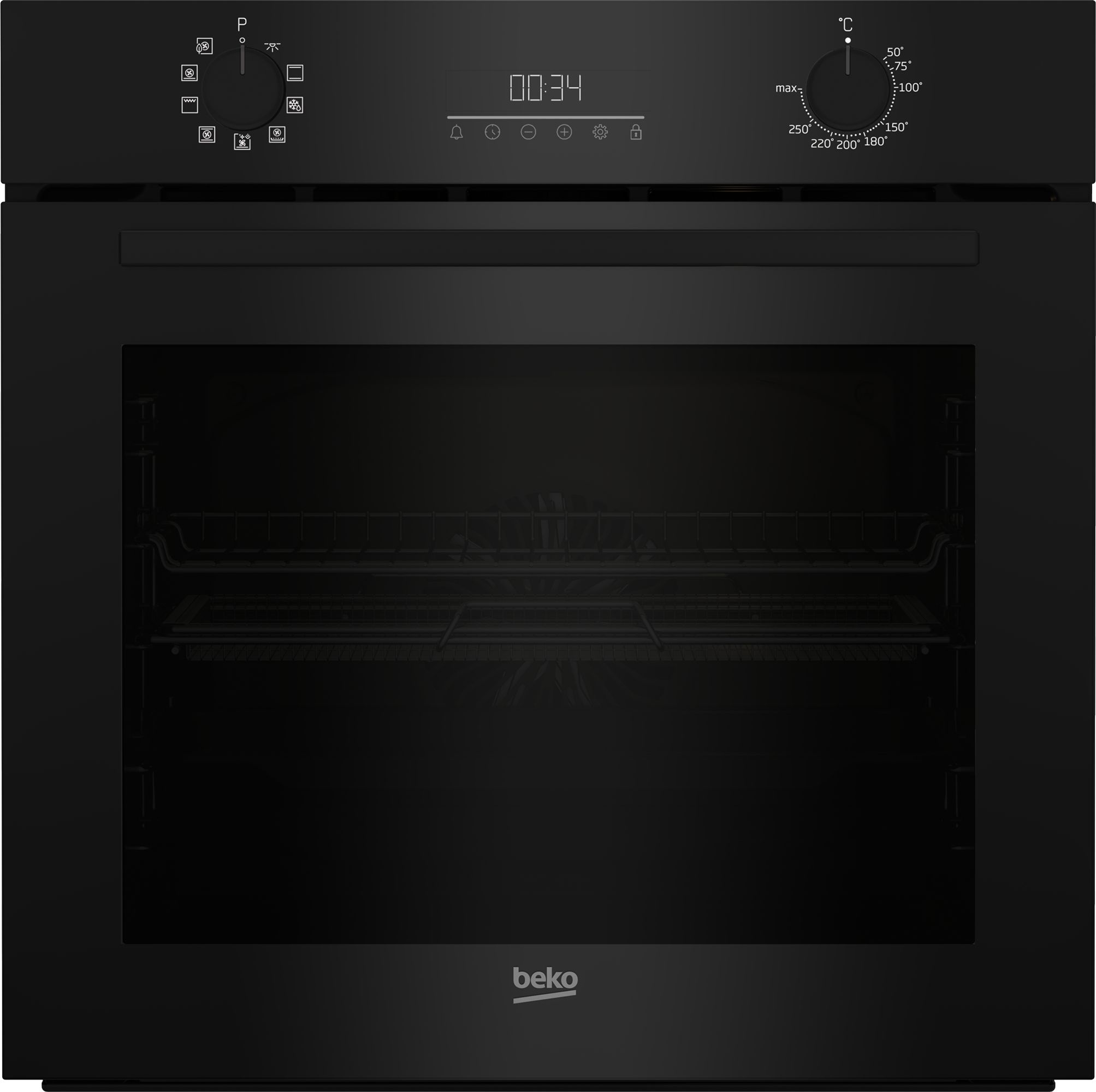 Beko BBIMA17300BC Built-In Single Oven - Multifunctional - AirFry - Black - 72L