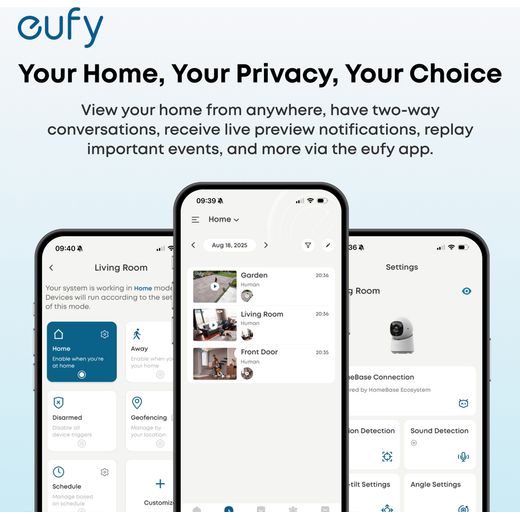 Eufy Video Doorbell E340 With Chime Smart Doorbell 1080p - Black - Annotation - your home your privacy shot