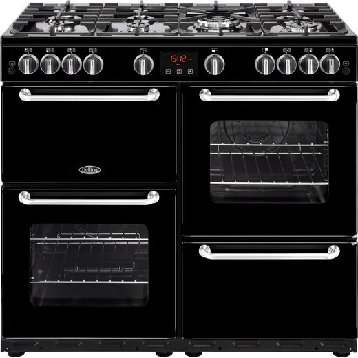 Belling SANDRINGHAM100G 100cm Gas Range Cooker - Black - A/A Rated