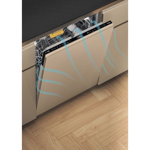 Whirlpool Standard Dishwasher - Black - Air flow for drying with dishwasher shot