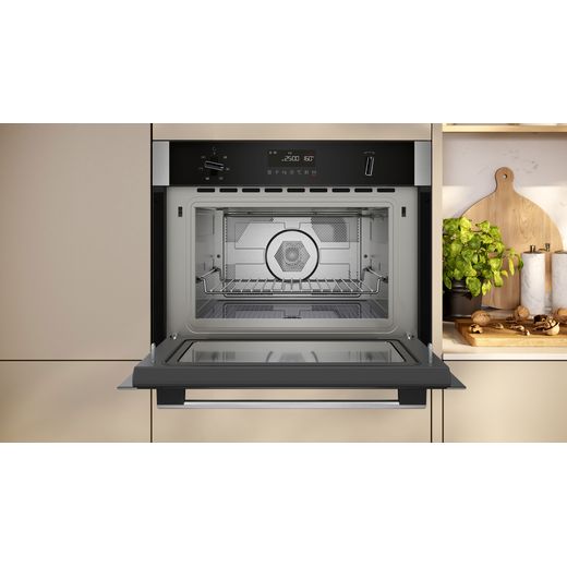 NEFF Compact Built In Electric Single Oven - Stainless Steel - Oven in kitchen shot
