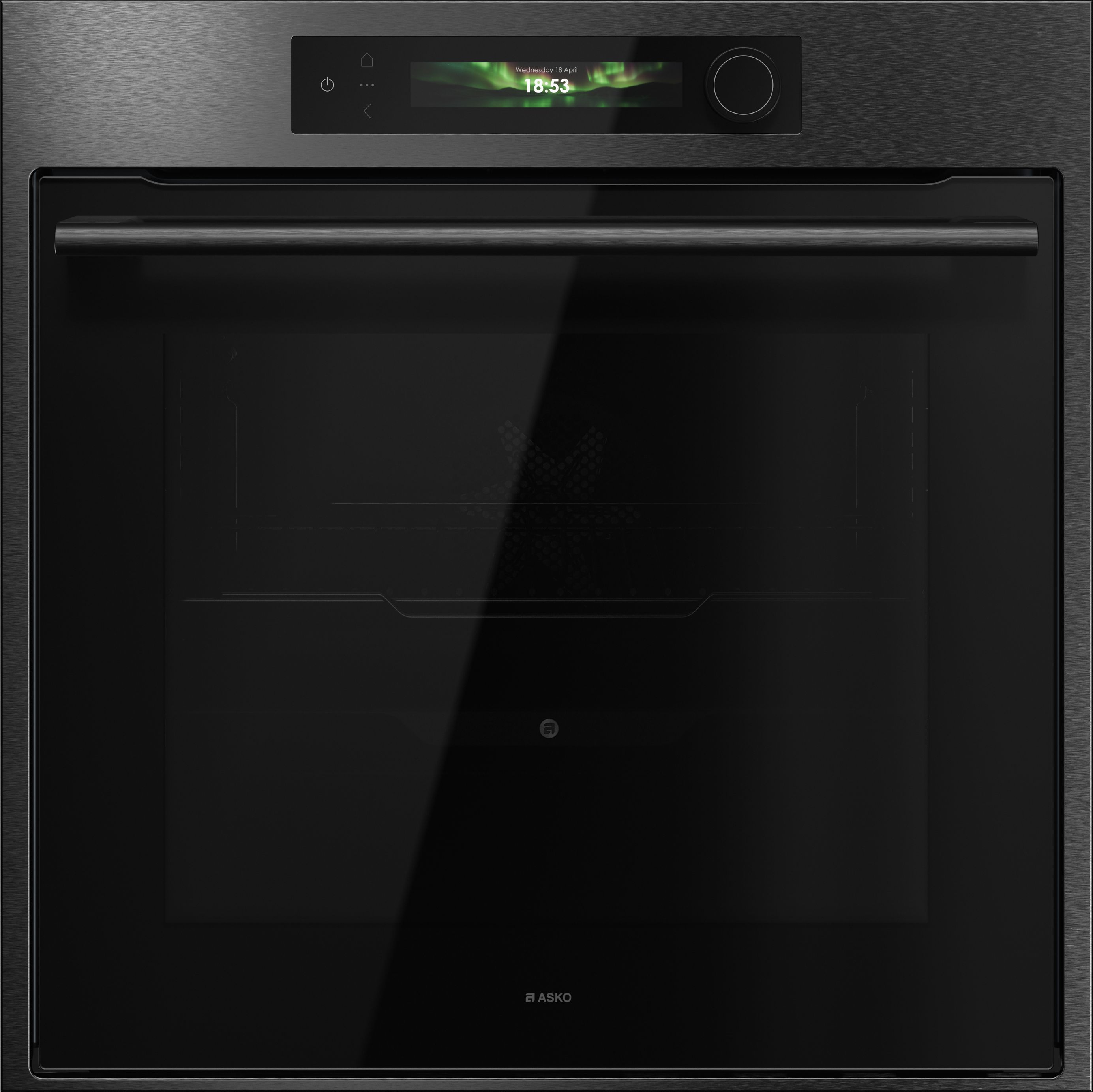 Asko - OTP66BSH - Built In Electric Single Oven - Pyrolytic - Wifi Connected - Black Steel