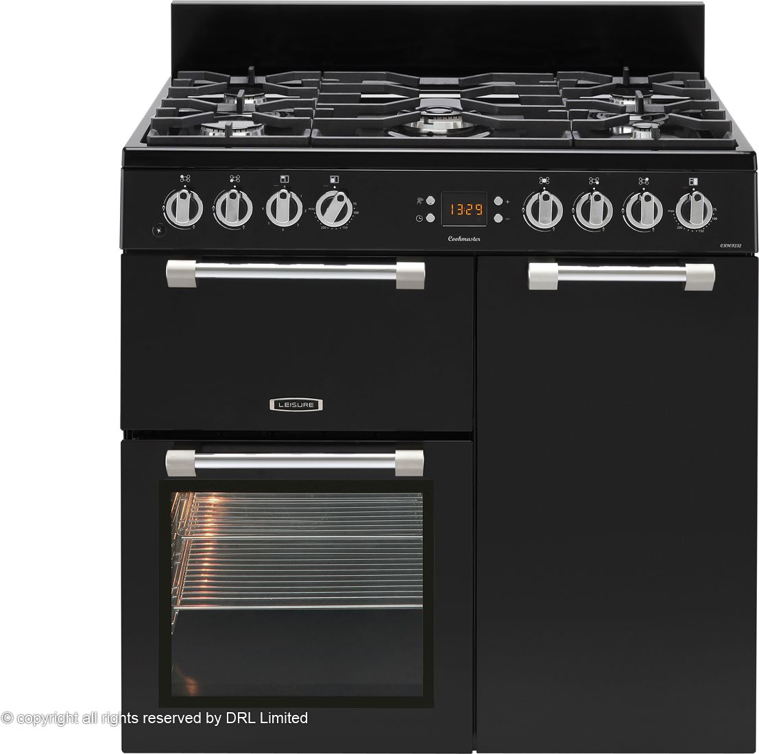 Leisure Cookmaster CK90F232K 90cm Dual Fuel Range Cooker - Black - A/A Rated, Black