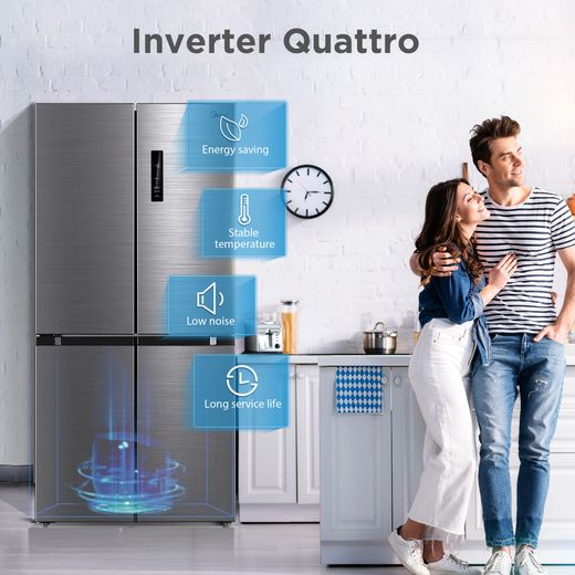 Midea American Fridge Freezer - Inox - Annotation - Inverter Quattro