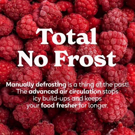 Russell Hobbs RH181TNF552E1BWD 181cm 60/40 Frost Free Fridge Freezer - Black - Annotation - total no frost shot