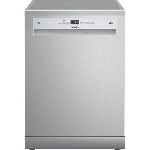 H7FHP43XUK_SS Hotpoint Standard Dishwasher Steel