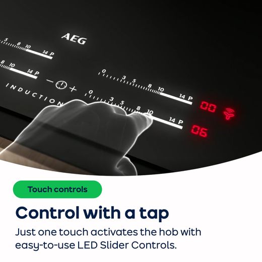 AEG 7000 SenseBoil® TI64IB10FB 60cm Induction Hob - Black - AO Annotation - LED-Slider-controls