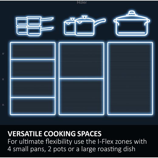 Haier HAMTB86IRCS 80cm Induction Hob - Black - Annotation -  Cooking space shot