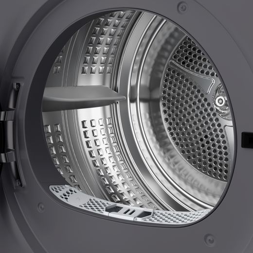 Candy Quick Pro GD 10N1BR-80 10Kg Heat Pump Tumble Dryer - Graphite - Drum closeup