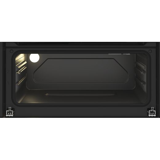 ndesit Built In Electric Double Oven - Silver - Inside cavity shot