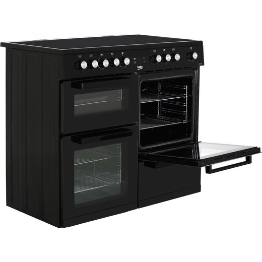 Beko KDVC100K 100cm Electric Range Cooker with Ceramic Hob - Black