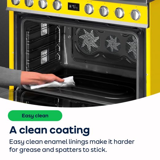 Smeg Victoria Electric Single Oven - Cream - Annotation - Easy clean shot