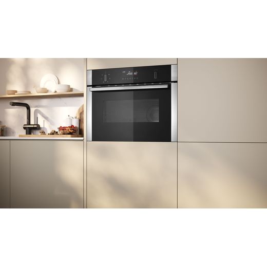 NEFF Compact Built In Electric Single Oven - Stainless Steel - oven in kitchen shot