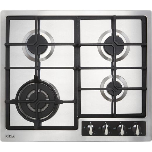 CDA HG6351SS 58cm Gas Hob - Stainless Steel