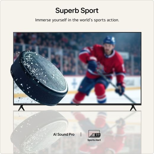 LG NANO AI NU80 75" 4K Ultra HD Smart TV - Annotation - Sport
