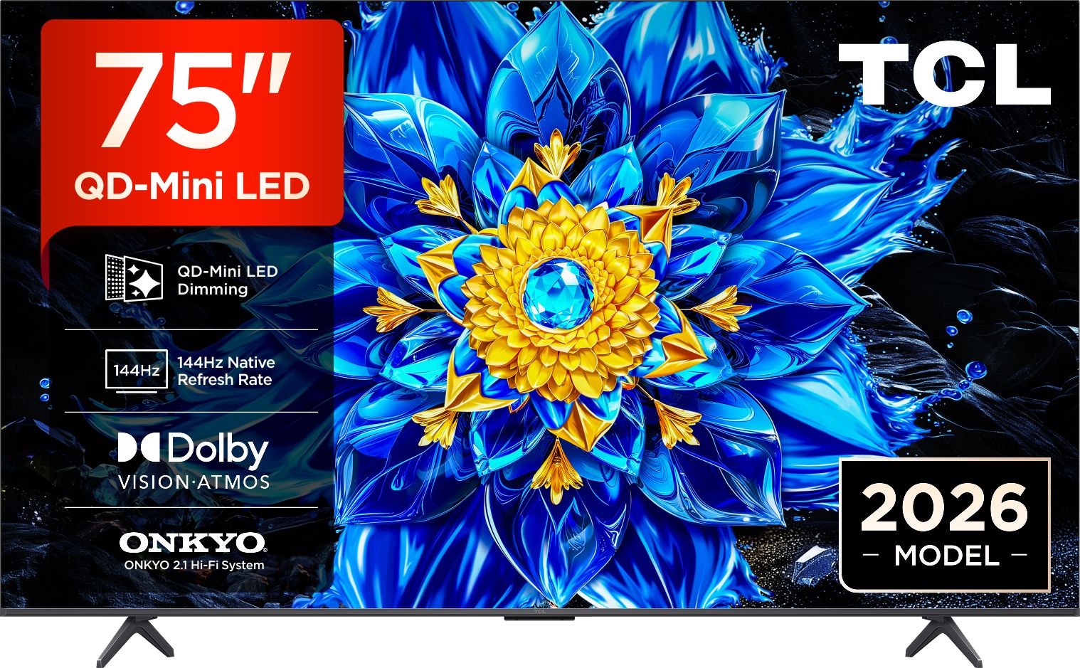 TCL - 75P8L-UK - 4K Ultra HD QLED Smart Google TV - 75-inch - Black