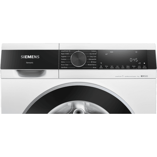 Siemens IQ500 WG46G2Z4GB 9kg Washing Machine with 1600 rpm - White - Control panel