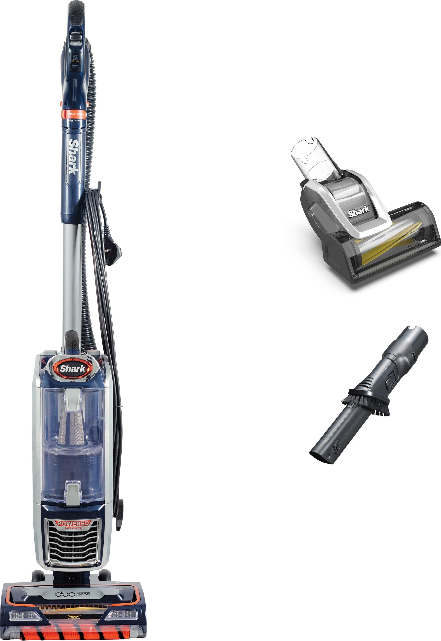 Shark NZ801UKT Upright Vacuum Cleaner - DuoClean Floorhead - Anti Hair Wrap - Blue