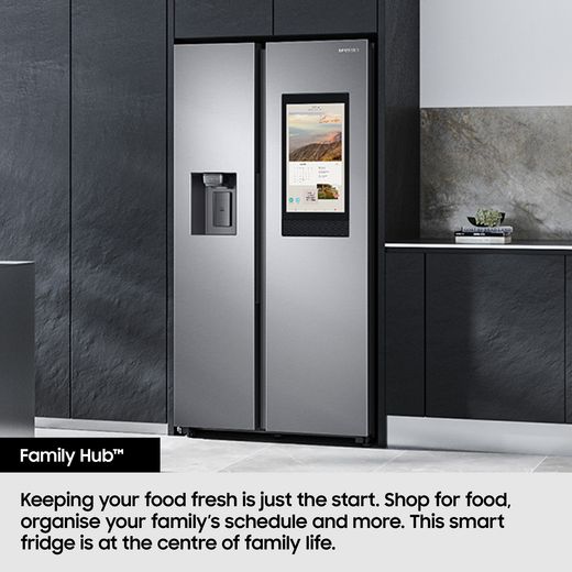 Samsung Family Hub™ American Fridge Freezer - Silver - Annotation - Family Hub