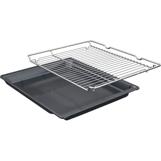 NEFF N90 Compact Electric Single Oven - Graphite - Left tray perspective shot