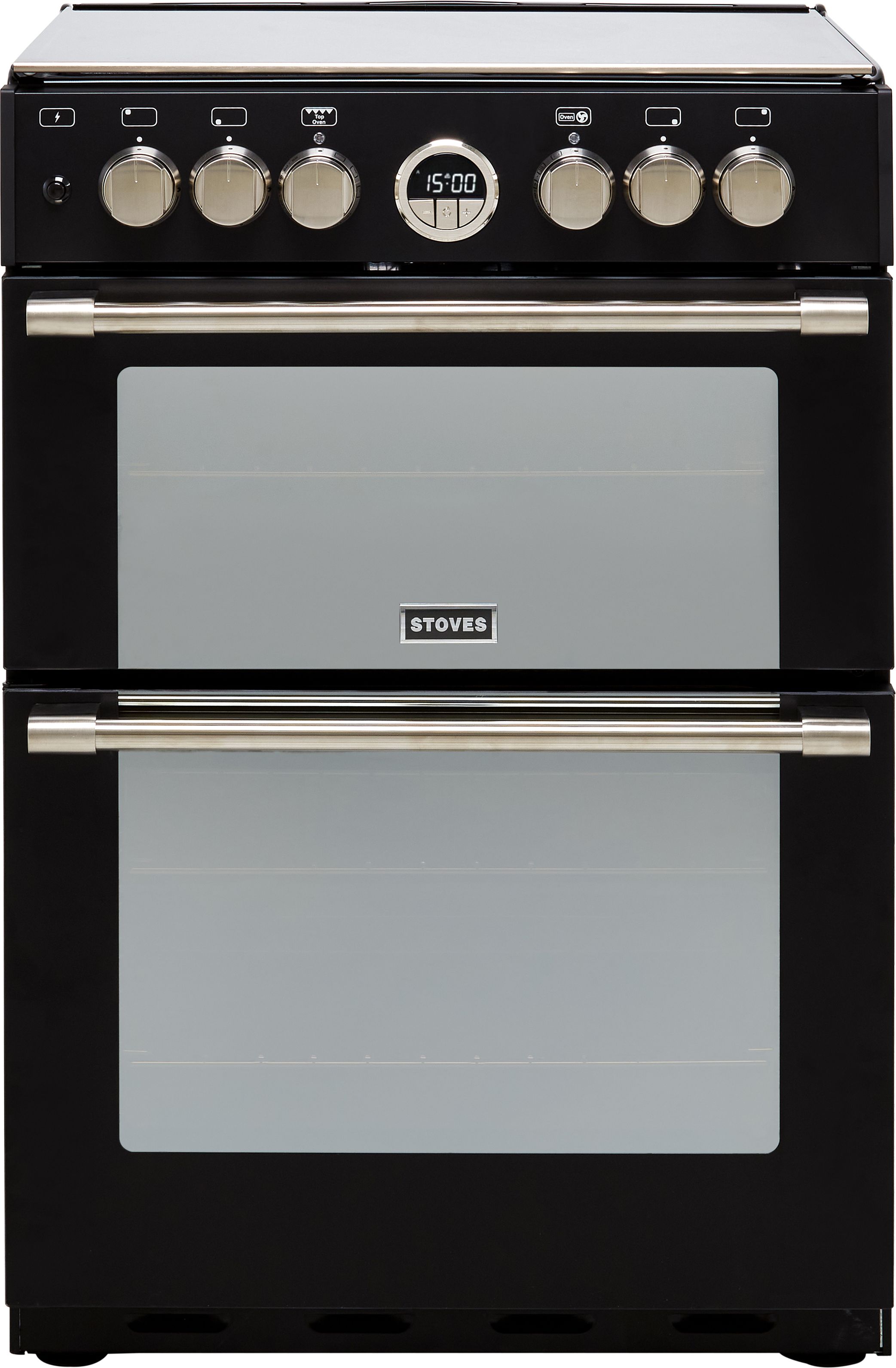 Stoves Sterling STERLING600DF 60cm Freestanding Dual Fuel Cooker - Black - A/A Rated, Black